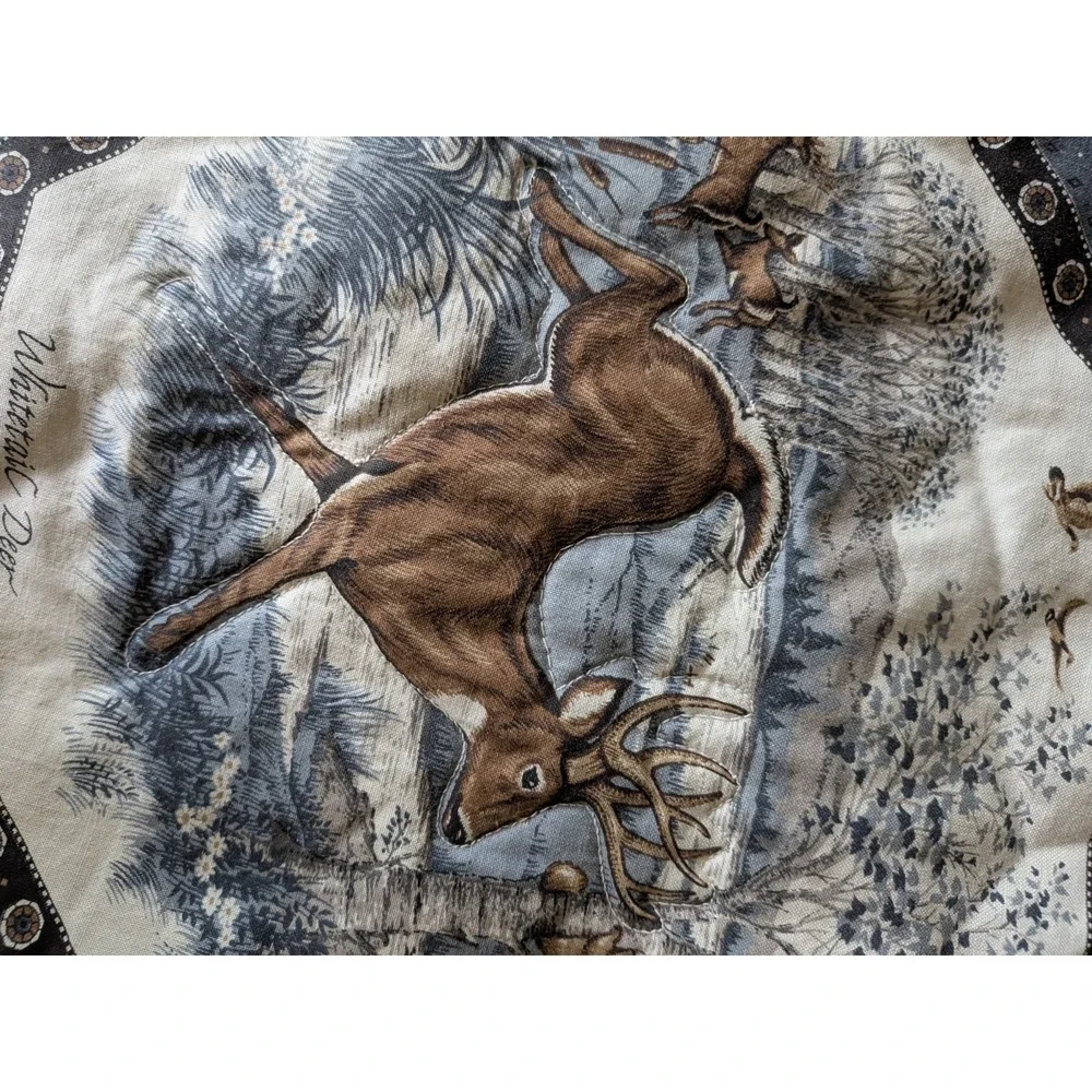 Vtg Cranston Wildlife Decorative Throw Pillow 15 X 15 Hunting Deer Cabin Sham